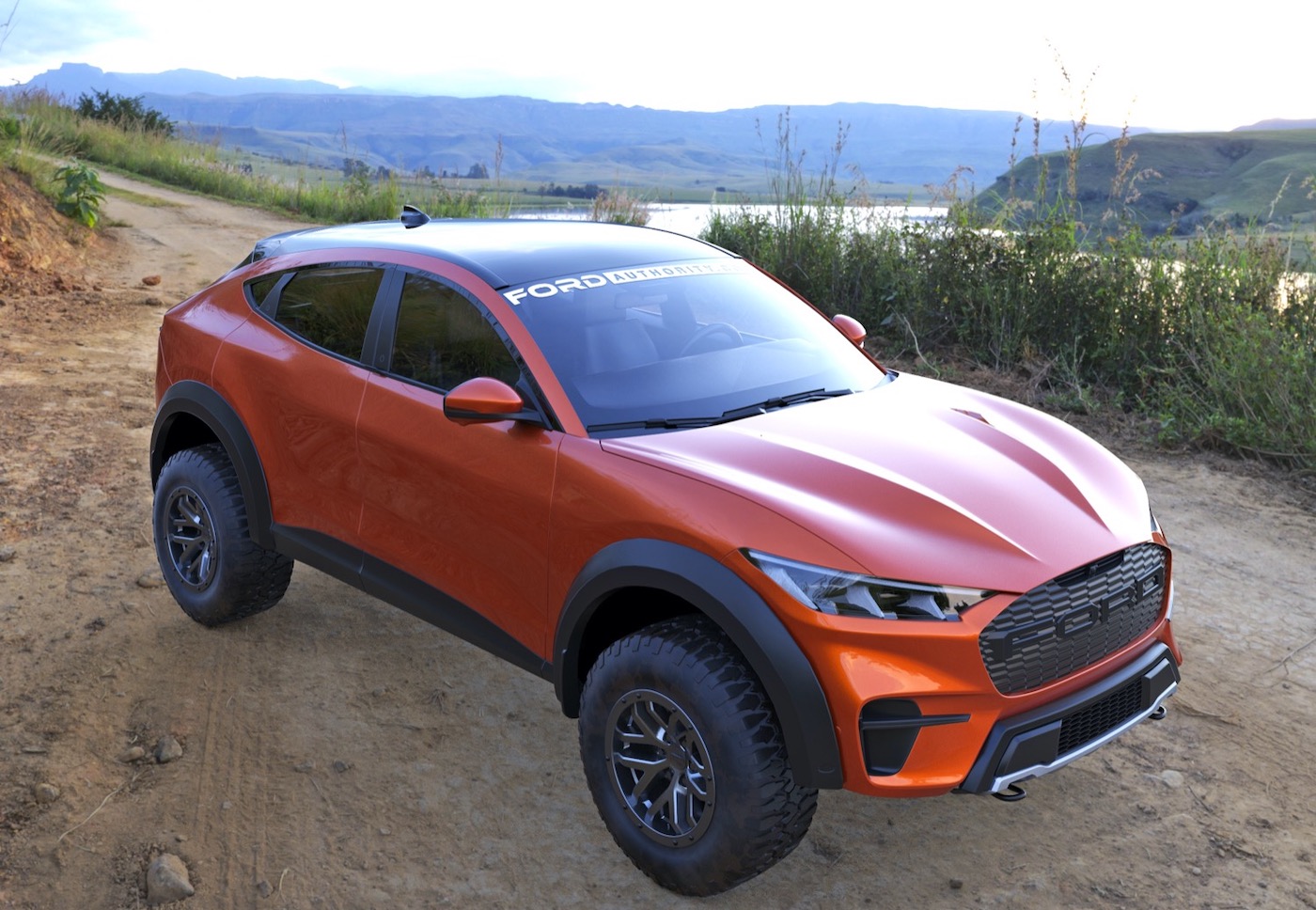 Рендер Ford Mustang Mach-E Raptor фото 1 - превью